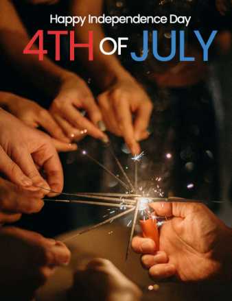 A 4th of July holiday card gift ideas template